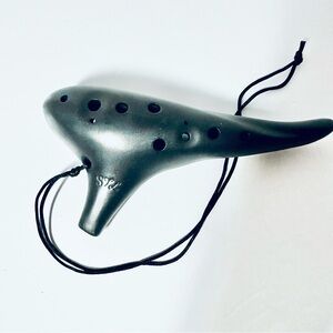 Ocarino Black Ceramic 12 Hole STL Aria Pristine